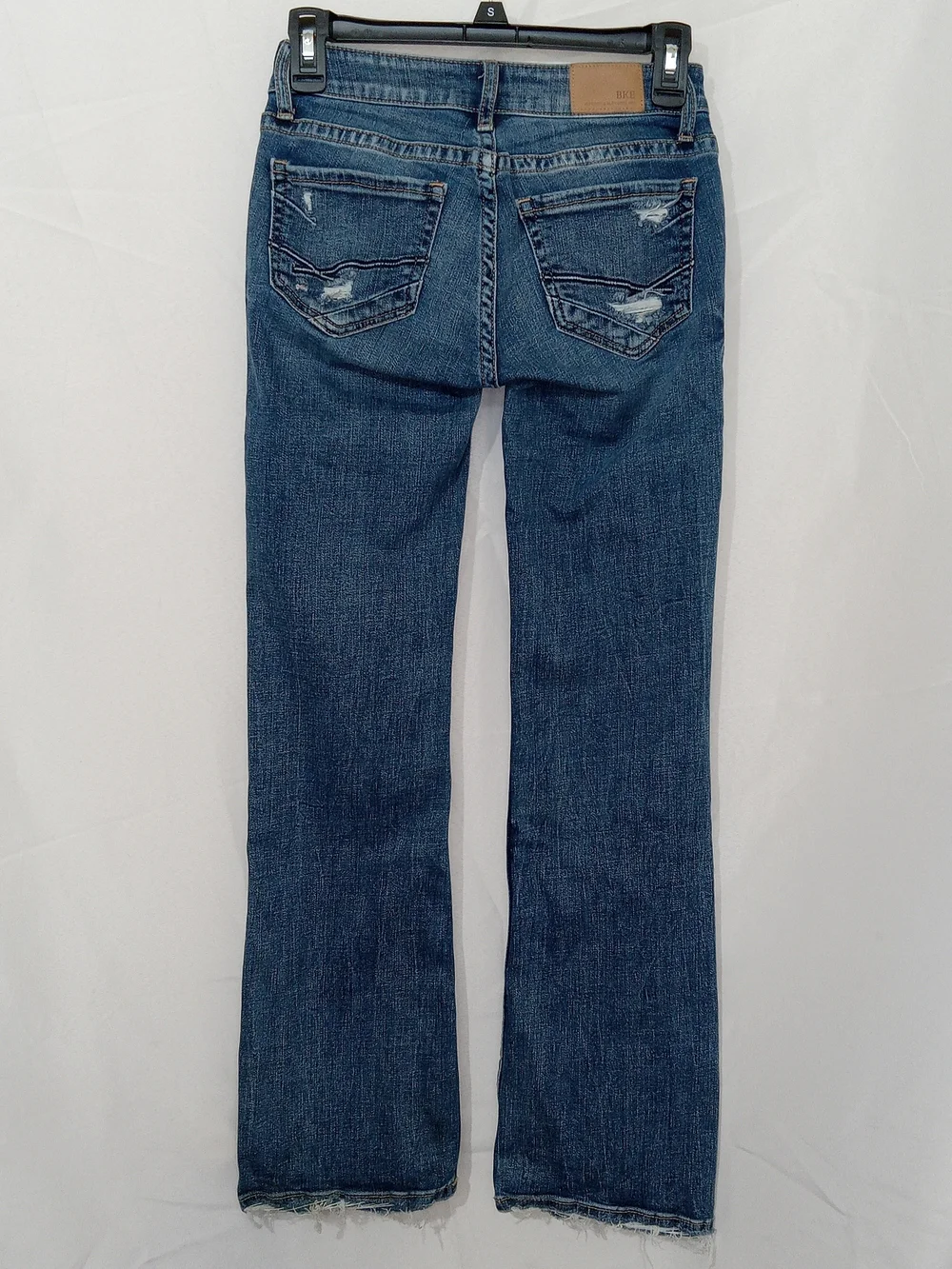 BKE Jeans Women 24x29 Blue Stella Low Rise Slim Fit Bootcut Distressed Western